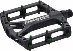 Reverse Black ONE Flat Fahrrad Pedal Schwarz/dunkel Grün